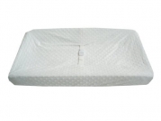 American Baby Company Heavenly Soft Minky Dot Fitted Contoured Changing Pad Cover, White Puff Color: White Puff, Model: 3025