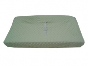 American Baby Company Heavenly Soft Minky Dot Fitted Contoured Changing Pad Cove, Celery Puffr Color: Celery Puff, Model: 3025