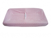 American Baby Company Heavenly Soft Minky Dot Fitted Contoured Changing Pad Cover, Pink Puff Color: Pink Puff, Model: 3025