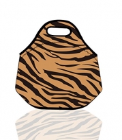 Easy Wash and Take Brown Black Zebra Veins Pattern Best Picnic Hamper and Cooler Student Academy Lunch Bag Baby Luch Bags