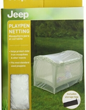J is for Jeep Playpen Netting, Universal Size, Netting for Playpen, Play Yard or Pack 'N Play, Weather and Insect Protection,  Mesh, White, Cover