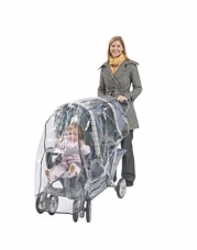 Comfy Baby! Rain Cover / Wind Shield for Twin Limo Tandem 2 Canopy Double Strollers - Clear