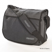 Messenger DIAPER BAG - Designed for DADS & MOMS to share baby care! - Top zipper for easy access - Large - Grey/Black
