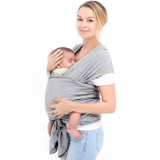 Innoo Tech Baby Sling Carrier Natural Cotton Nursing Baby Wrap Suitable for Newborns to 35 lbs Lifetime Guarantee Breastfeeding Sling Baby Holder Soft Safe and Comfortable Nice Baby Shower Gift Gray