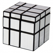YKL 3x3 Mirror Puzzle Cube Silver Black