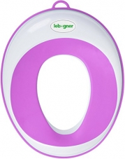 Kids Toilet Training Seat By Lebogner - Purple Potty Trainer For Boys And Girls, Toddler Toilet Topper Ring, Fits Elongated And Round Bowls, Secure Non-Slip Surface, Suction Cup, Storage Hook Included