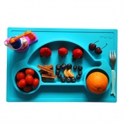 Galaxy 1 Piece Car Silicone Placemat & Tray, Blue