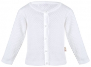 Lilax Baby Girls' Basic Knit Cardigan Sweater 12M White
