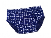 Juxby Kids Boy's Navy Blue & White Anchor Nautical Diaper Cover -12m
