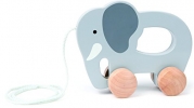 Hape - Elephant Wooden Push and Pull Toy