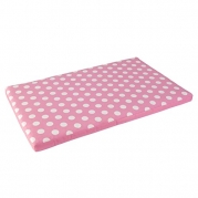 KidKraft Austin Toy Box Cushion, White/Pink Polka Dots