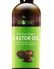 Organic Castor Oil By Sky Organics 16oz: Unrefined, 100% Pure, Hexane-Free Castor Oil - Moisturizing & Healing, For Dry Skin, Hair Growth - For Skin Care, Hair Care, Eyelashes & Eyebrows