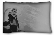 Custom Anime Custom Cotton & Polyester Soft Rectangle Pillow Case Cover 20x30 inches (One Side) suitable for Twin-bed