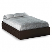 South Shore Summer Breeze Platform Bed Collection - Chocolate