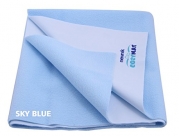 Cozymat Soft, Waterproof, Reusable Mat / Underpad / Absorbent Sheets / Mattress Protector (Size: 140cm x 220cm) Sky Blue, SB