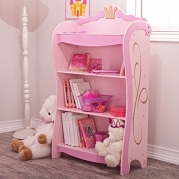 Cute and Elegant Pink Princess 4-Shelf Bookcase, 38 High
