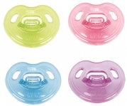 NUK Newborn 100% Silicone Orthodontic Pacifier in Assorted Colors, 0-3 Months