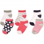 Luvable Friends 6-Pack No Show Socks, Pink and Gray, 0-6 Months
