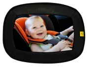 Back Seat Mirror for Baby - Car Seat Mirror Rear Facing with Big View Area on Your Infant - This Auto Mirror Is Built with Shatter Proof and Washable Polyester Surface - View Your Backseat At Any Angle Keeping Your Baby Safe All the Time - No Hassle, 30 D
