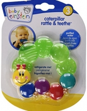 Baby Einstein Rattle and Teether Caterpillar, Colors May Vary