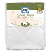 Sealy Natural Cotton Crib Mattress Pad, 52 X 28