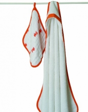 aden + anais Muslin Hooded Towel & Washcloth Set, Splish Splash