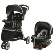 Graco FastAction Fold Sport Stroller Click Connect Travel System, Gotham