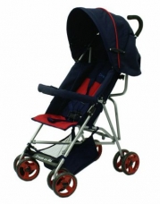 Dream On Me Single Stroller with large Canopy, Red