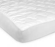 Carter's Keep Me Dry Fitted Quilted 4-Ply Crib Pad, White