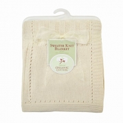 American Baby Company Organic Cotton Sweater Knit Blanket, Natural
