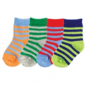 4-Pack Colorful Socks, Blue, 6-18 months