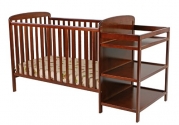 Dream On Me 2 in 1 Full Size Crib and Changing Table Combo, Espresso