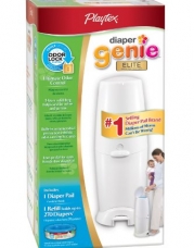 Playtex Diaper Genie Elite Diaper Disposal Pail, White
