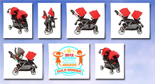 Contours options lt tandem stroller, crimson red