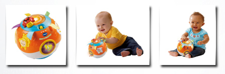 VTech move and crawl ball, orange