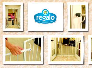 Regalo easy open 52 inch super wide walk thru gate white