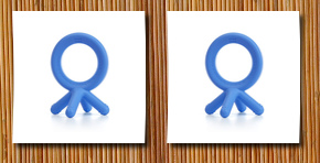 Comotomo silicone baby teether, blue
