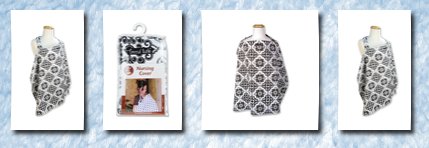 Trend Lab nursing cover, versailles print black