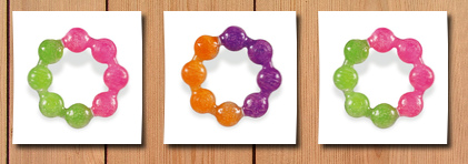 Munchkin fun ice ring teether, colors may vary