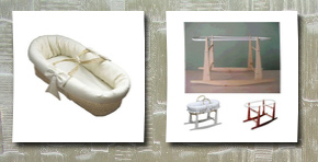 Baby Doll waffle pique baby moses basket color ecru